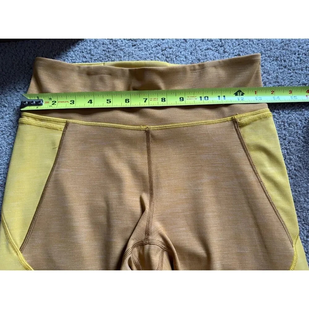 Lululemon Early Extension High Rise Leggings Yellow Gold Women 8 Athletic Active